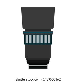 lens camera icon. flat illustration of lens camera vector icon for web