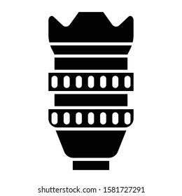 lens camera icon glyph vector design