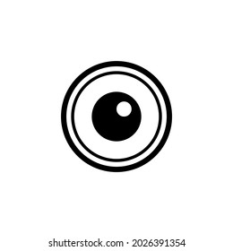 Lens camera icon. Vector illustration on blank background. 