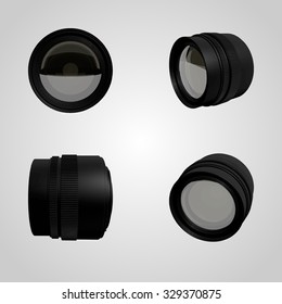 lens for the Camera isolated on white background