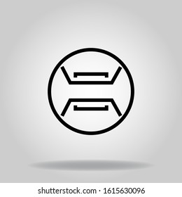 lens cap icon with black line style


