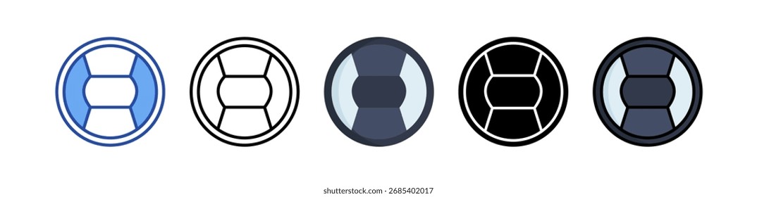 Icono de tapa de lente Multi Style Ilustración vectorial