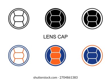 Icono de tapa de lente Multi Style Ilustración vectorial