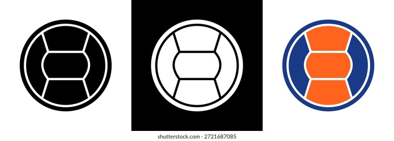 Ilustração do vetor de glifo do conjunto de ícones de capitular da lente