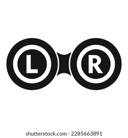 Linse Care Box Symbol einfache Vektorgrafik. Augentest.