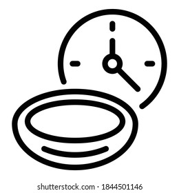Lens care icon. Outline lens care vector icon for web design isolated on white background