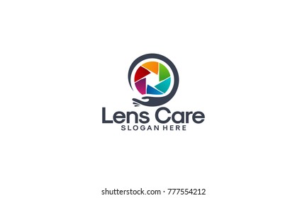 Lens Care logo designs template, Photography logo concept designs vector