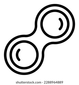 Lens case icon outline vector. Eye vision. Surgery laser