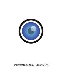 Lens of cctv camera video surveillance vector