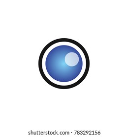 Lens of cctv camera video surveillance vector