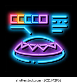 lens color selection neon light sign vector. Glowing bright icon lens color selection sign. transparent symbol illustration