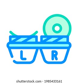 lens container color icon vector. lens container sign. isolated symbol illustration