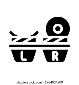 lens container glyph icon vector. lens container sign. isolated contour symbol black illustration