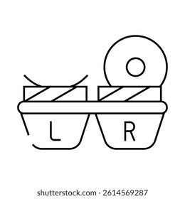 lens container line icon vector. lens container sign. isolated contour symbol black illustration