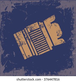 Lens design on old paper background,vector