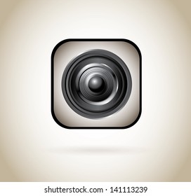 lens design over beige background vector illustration