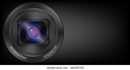 Lens digital camera background vector