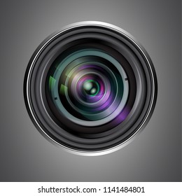 Lens of digital photo camera.