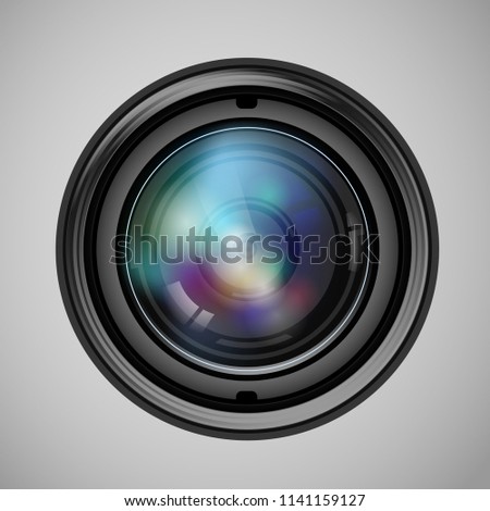 Lens of digital photo camera.