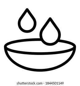 Lens drops icon. Outline lens drops vector icon for web design isolated on white background