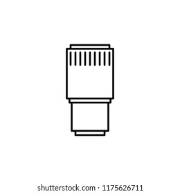 lens. Element of photography icon for mobile concept and web apps. Thin line lens can be used for web and mobile on white background