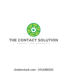 lens eye leaf logo design