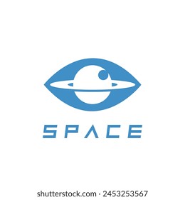 Lens eye planet Logo Symbol Design Template Flat Style Vector