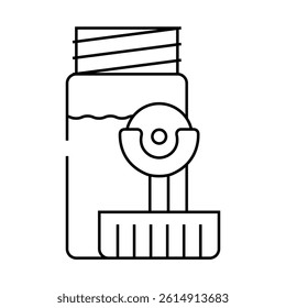 lens for eye vision line icon vector. lens for eye vision sign. isolated contour symbol black illustration