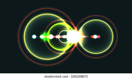 lens fair cycle sound wave technology vector background