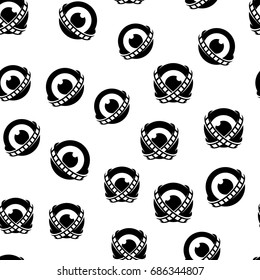 Lens with film seamless pattern. Vector illustration for backgrounds