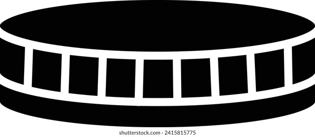 Lens Filter solid and glyph vector illustration