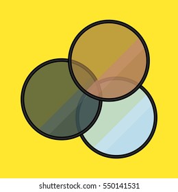 Lens Filters icon,vector
