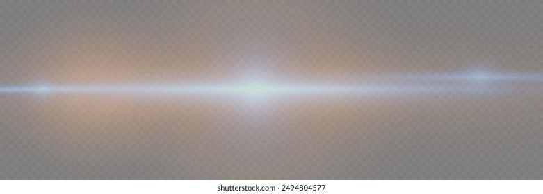 Lens flare with colorful glowing effect and flare of light. On a transparent background	
