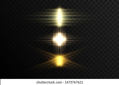 Lens flare effect with transparency.