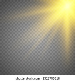 Lens flare light effect. Sun rays with beams . Vector illustration EPS10