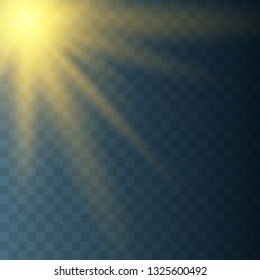 Lens flare light effect. Sun rays with beams . Vector illustration EPS10