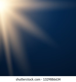 Lens flare light effect. Sun rays with beams . Vector illustration EPS10