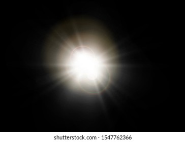 Lens flare light effect. Sun rays with beams . Vector illustration. EPS10...