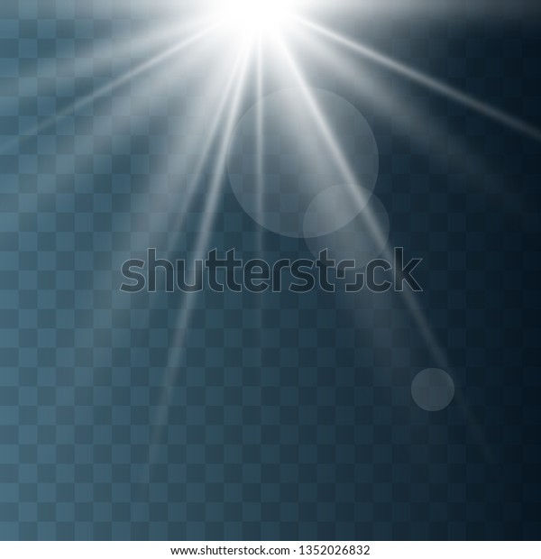 Lens Flare Light Effect Sun Rays Stock Vector (Royalty Free) 1352026832 ...