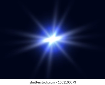 Lens flare. Light glow effect. Isolated vector illustration.