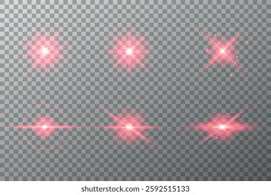Lens Flare, light glow effect. sun or realistic shining star with backlight effect. bokeh glitter and sparkles or sparkles on transparent background.
