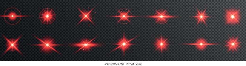 Lens Flare, light glow effect. sun or realistic shining star with backlight effect. bokeh glitter and sparkles or sparkles on transparent background.