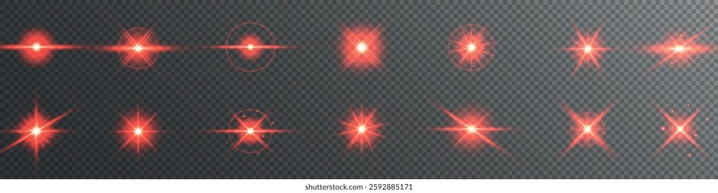 Lens Flare, light glow effect. sun or realistic shining star with backlight effect. bokeh glitter and sparkles or sparkles on transparent background.