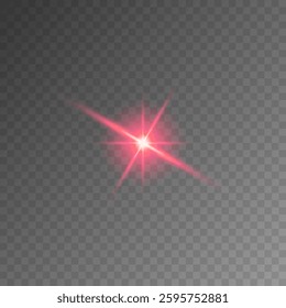 Lens Flare, light glow effect. sun or realistic shining star with backlight effect. bokeh glitter and sparkles or sparkles on transparent background.
