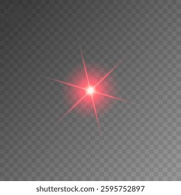 Lens Flare, light glow effect. sun or realistic shining star with backlight effect. bokeh glitter and sparkles or sparkles on transparent background.
