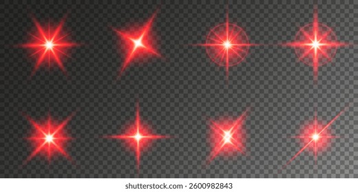 Lens Flare, light glow effect. sun or realistic shining star with backlight effect. bokeh glitter and sparkles or sparkles on transparent background.