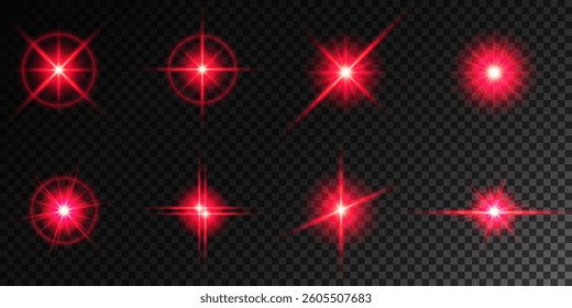 Lens Flare, light glow effect. sun or realistic shining star with backlight effect. bokeh glitter and sparkles or sparkles on transparent background.