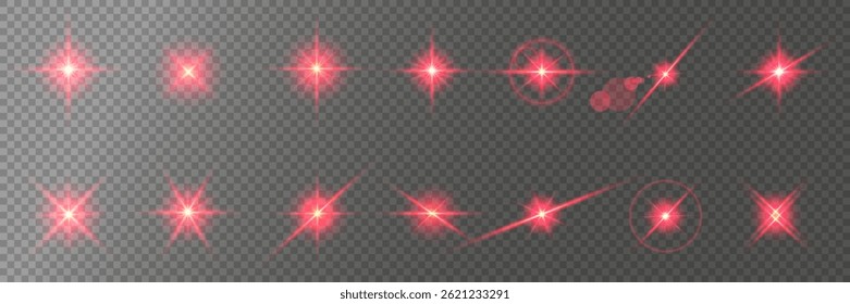 Lens Flare, light glow effect. sun or realistic shining star with backlight effect. bokeh glitter and sparkles or sparkles on transparent background.