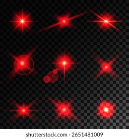 Destello de lente, efecto de brillo ligero. sol o estrella brillante realista con efecto de luz de fondo.
Brillo bokeh y destellos o destellos sobre fondo transparente