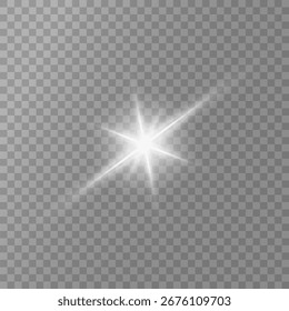 Lente Flare, efeito de brilho de luz. sol ou estrela brilhante realista com efeito de luz de fundo.
brilho bokeh e faíscas ou faíscas em fundo transparente.